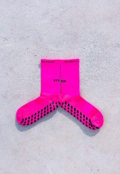 ELECTRIC PINK ENDURANCE GRIP SOCK