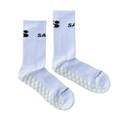 WHITE ENDURANCE GRIP SOCK